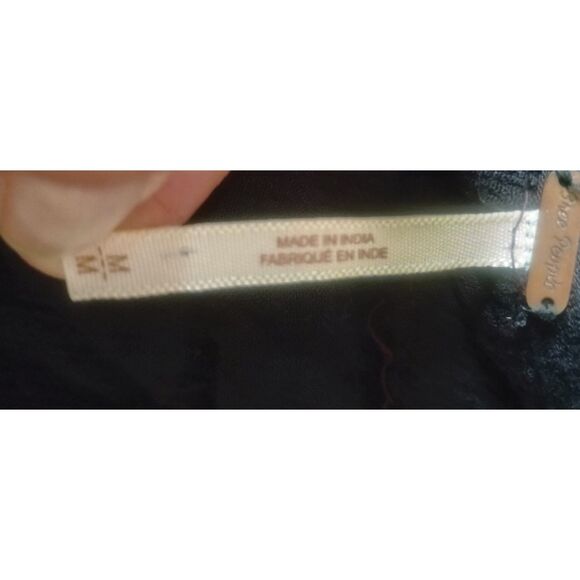 Free People Women's Size Medium Black Boho Top - Picture 5 of 7